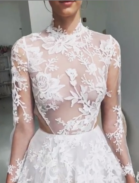 Muriel: Ivory Floral Embroidery Lace