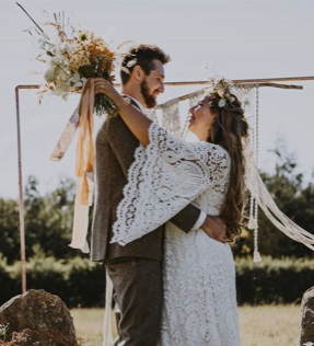 Dress #3: Designed by Poppy Perspective using 'Coco' Ivory Georgette Lace