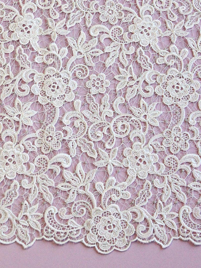 Maroon Beaded Lace - lucy