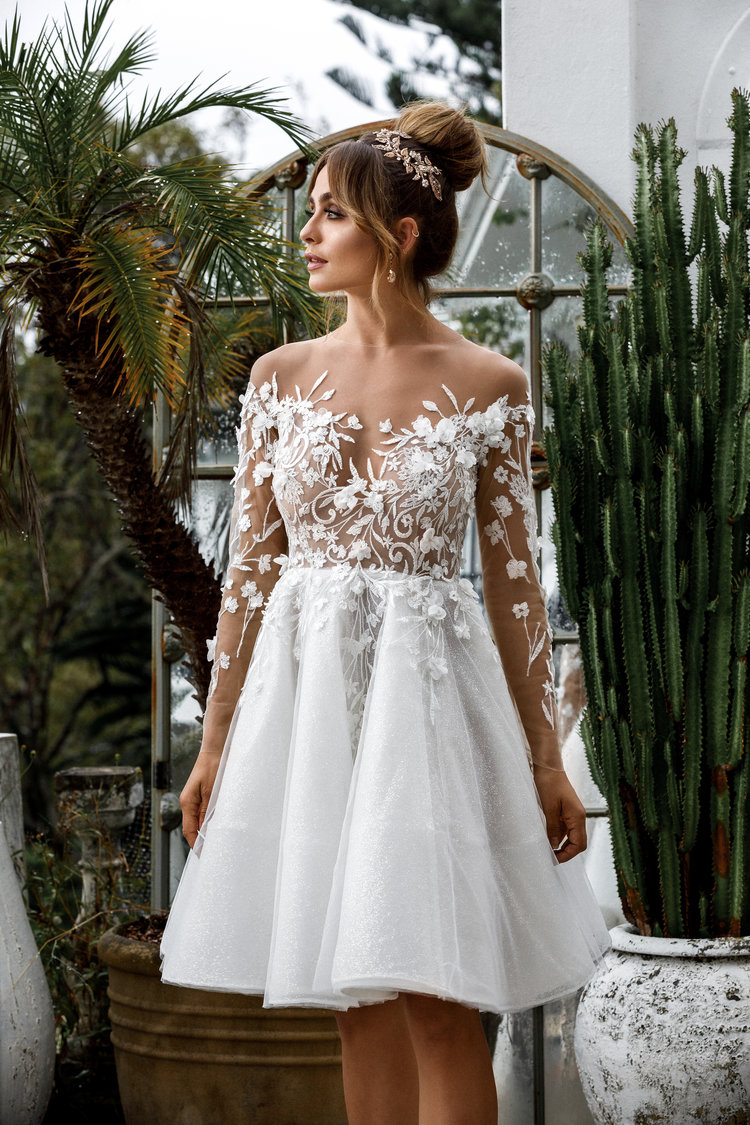 Milena: Ivory 3D Embroidered Lace